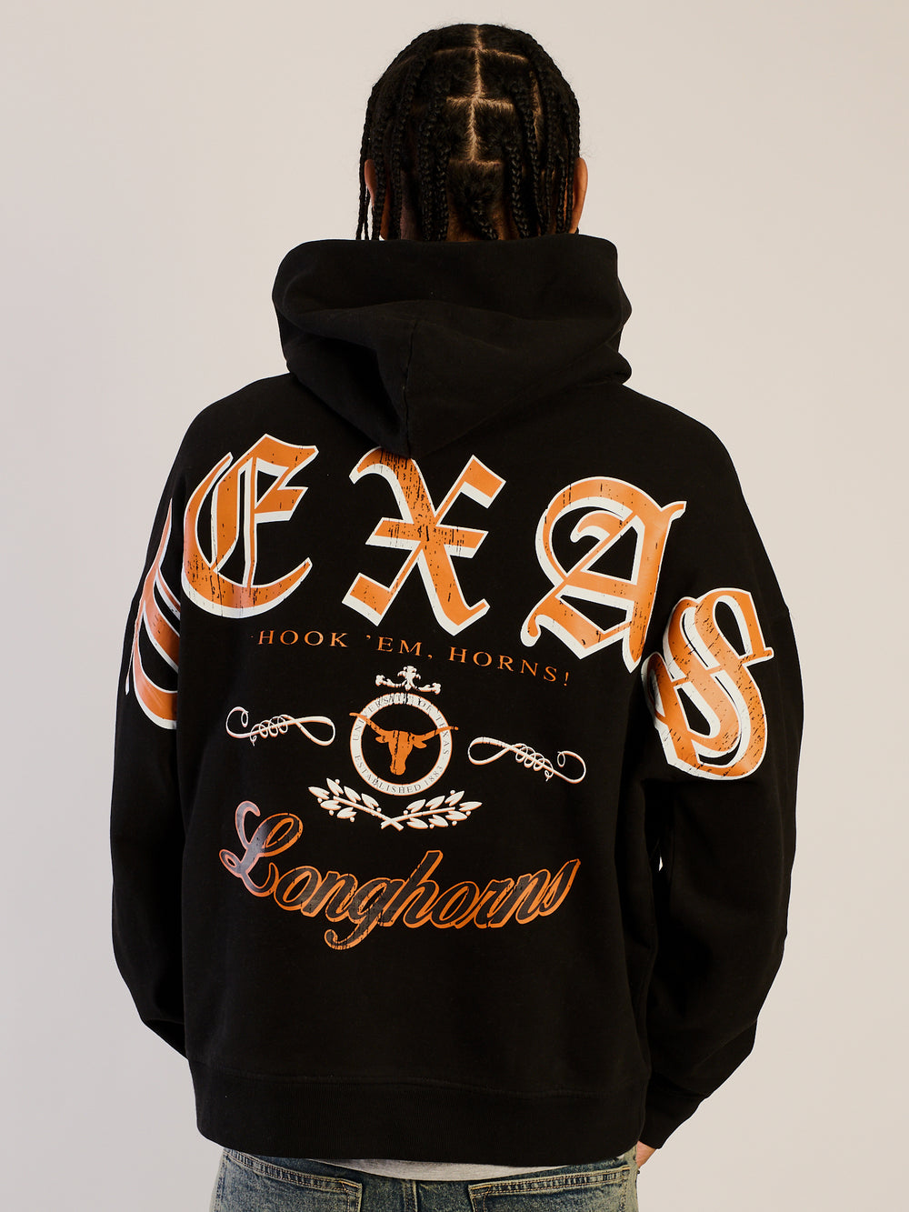NCAA TEXAS SLEEVE TO SLEEVE PULLOVER HOODIE