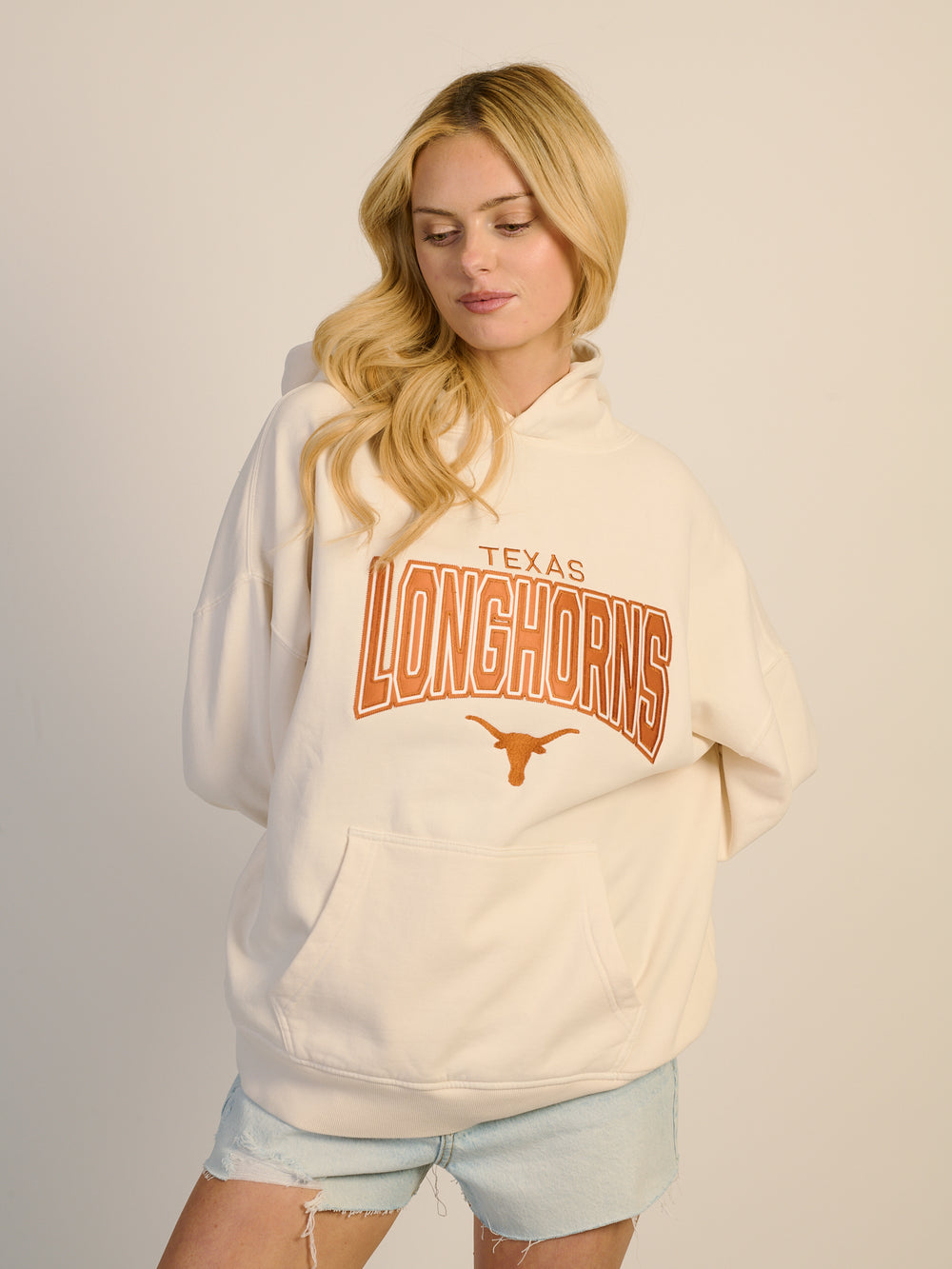 NCAA TEXAS PULLOVER EMBROIDERED HOODIE