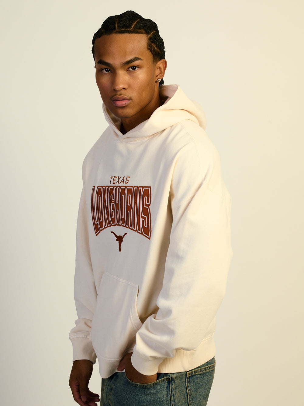 NCAA TEXAS PULLOVER EMBROIDERED HOODIE
