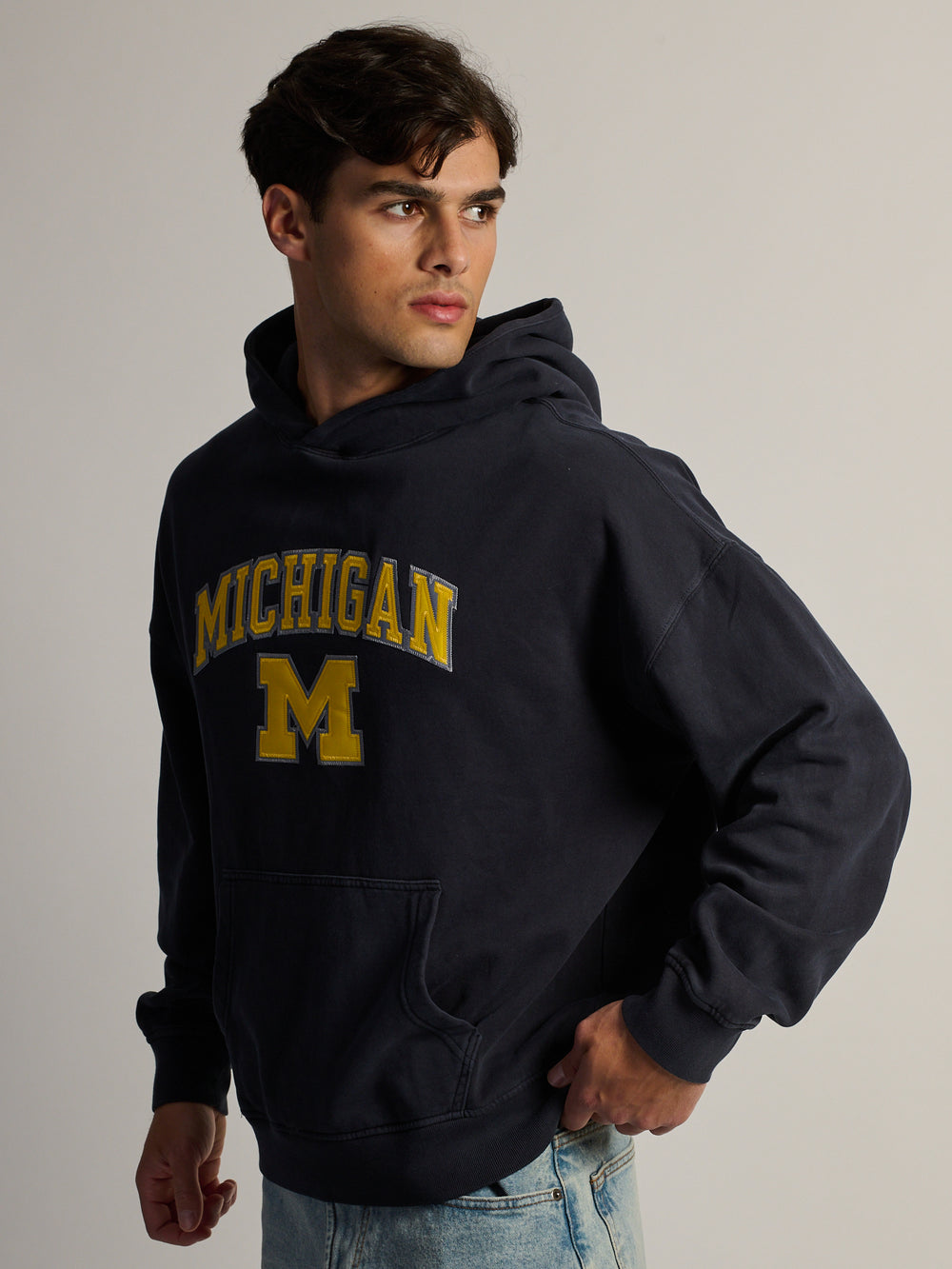 MICHIGAN APLQ PULLOVER HOODIE - MARIN