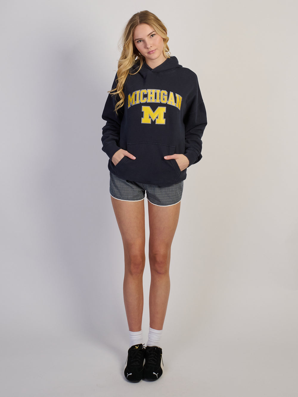 MICHIGAN APLQ PULLOVER HOODIE - MARIN