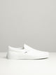 VANS MENS VANS CLASSIC SLIP-ON TRUE WHITE CANVAS SHOES - Boathouse