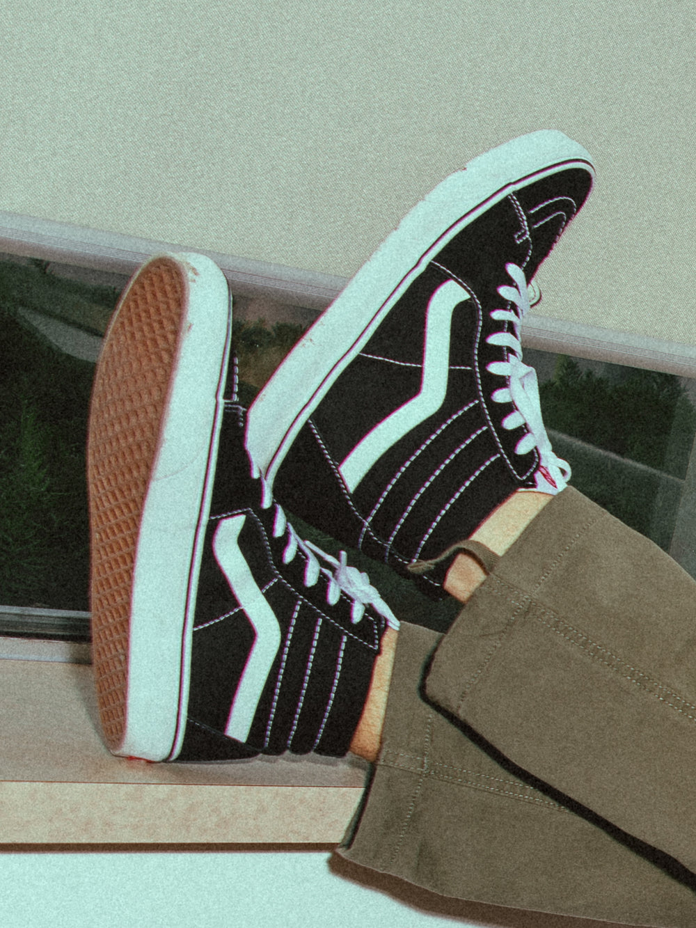 CHAUSSURES SK8 HI POUR HOMME – NOIR/BLANC