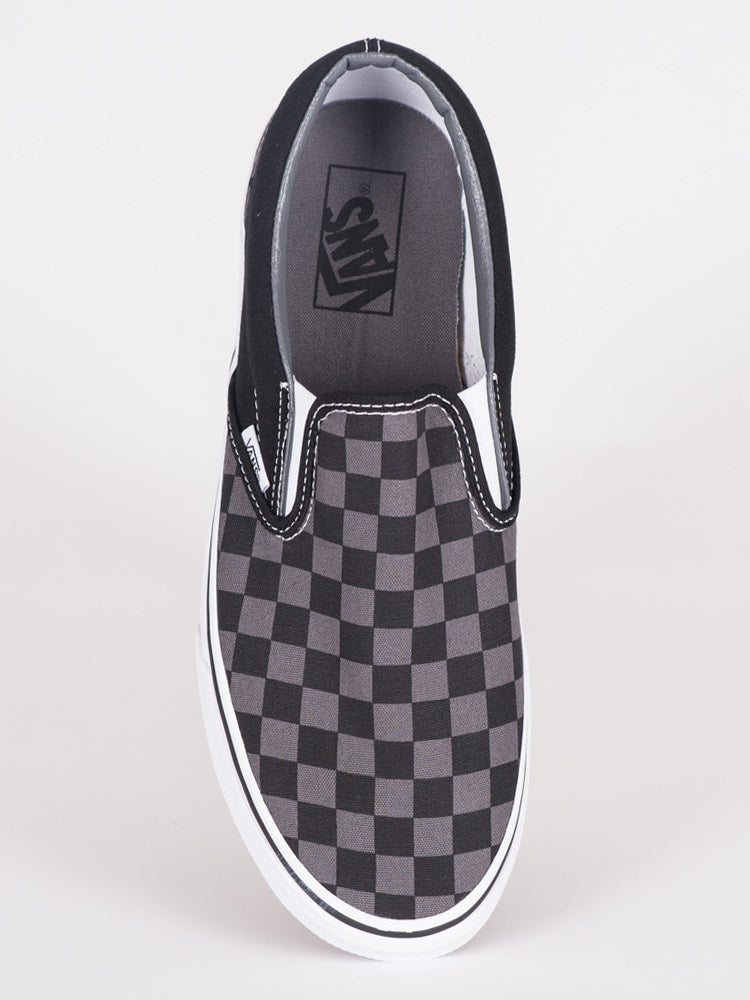 VANS MENS VANS CLASSIC SLIP-ON CHECKERBOARD CANVAS SHOES - Boathouse