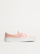 VANS WOMENS VANS CLASSIC SLIP ON SATIN SHOES - PINK CHECKER - Boathouse