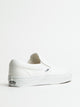 VANS WOMENS VANS CLASSIC SLIP-ON TRUE WHITE CANVAS SHOES - Boathouse