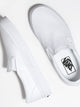 VANS WOMENS VANS CLASSIC SLIP-ON TRUE WHITE CANVAS SHOES - Boathouse