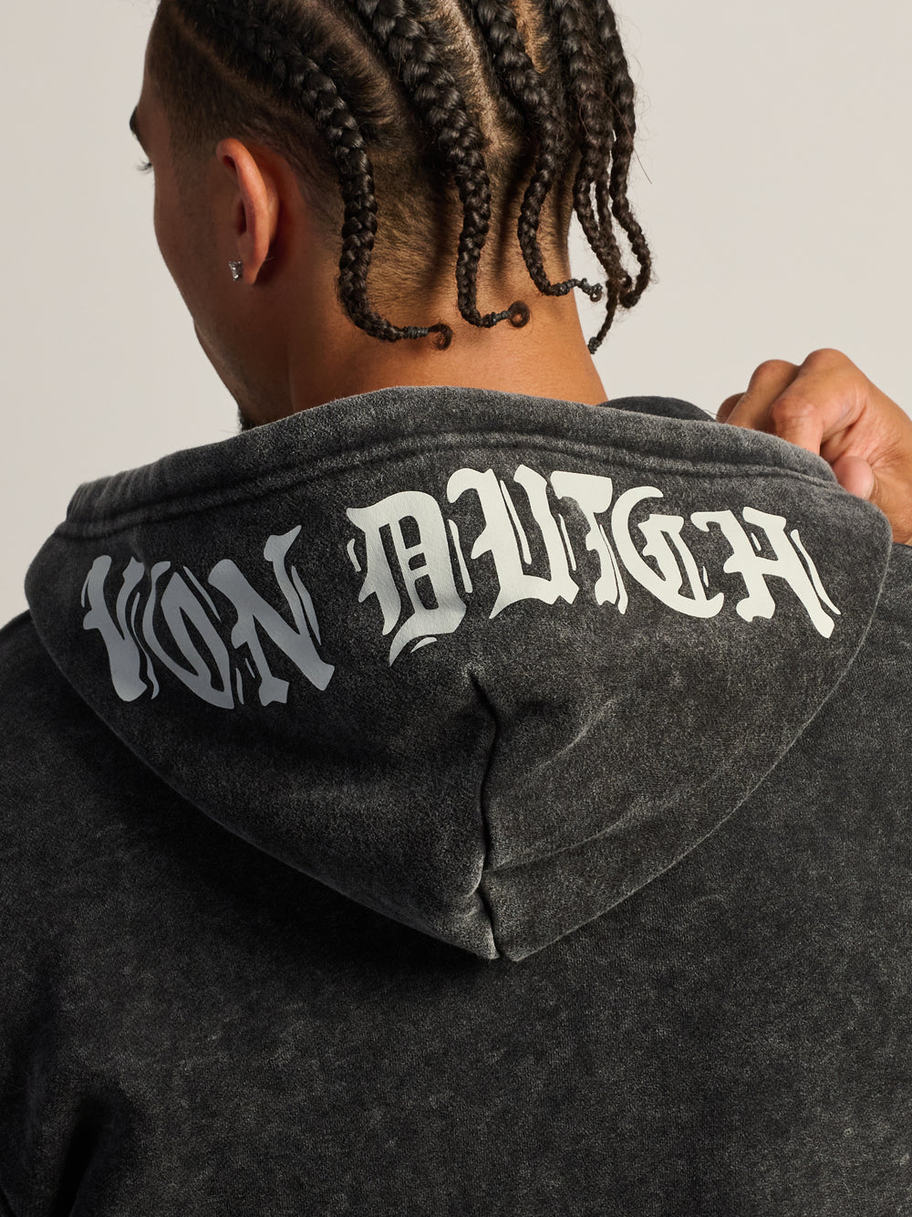 HOODIE VON DUTCH HALF ZIP WASH