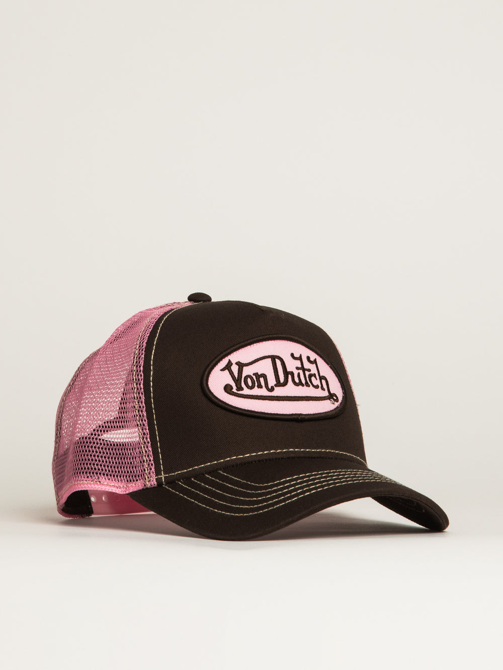 VON DUTCH VON DUTCH STAPLE TRUCKER HAT - BLACK PINK - Boathouse