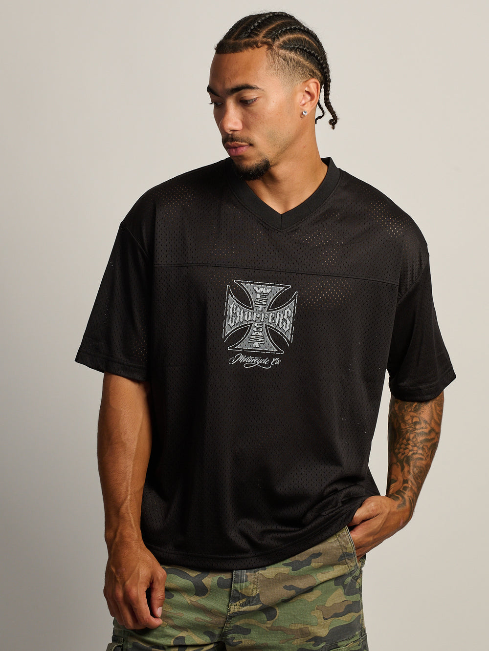 WEST COAST CHOPPERS CHAIN MESH T-SHIRT