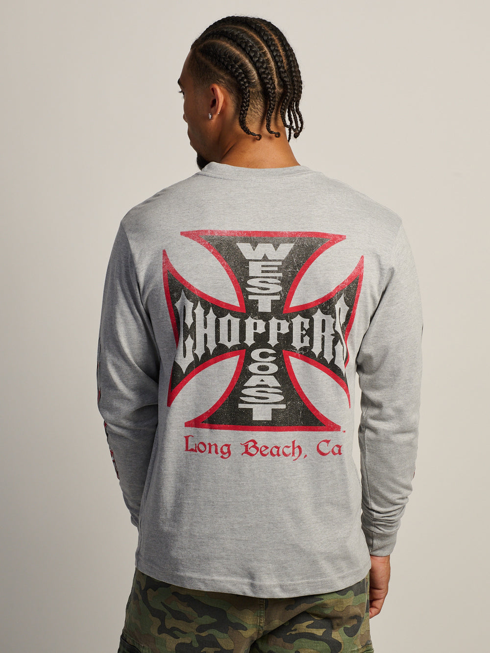 WEST COAST CHOPPERS FLAMES LONG SLEEVE TEE
