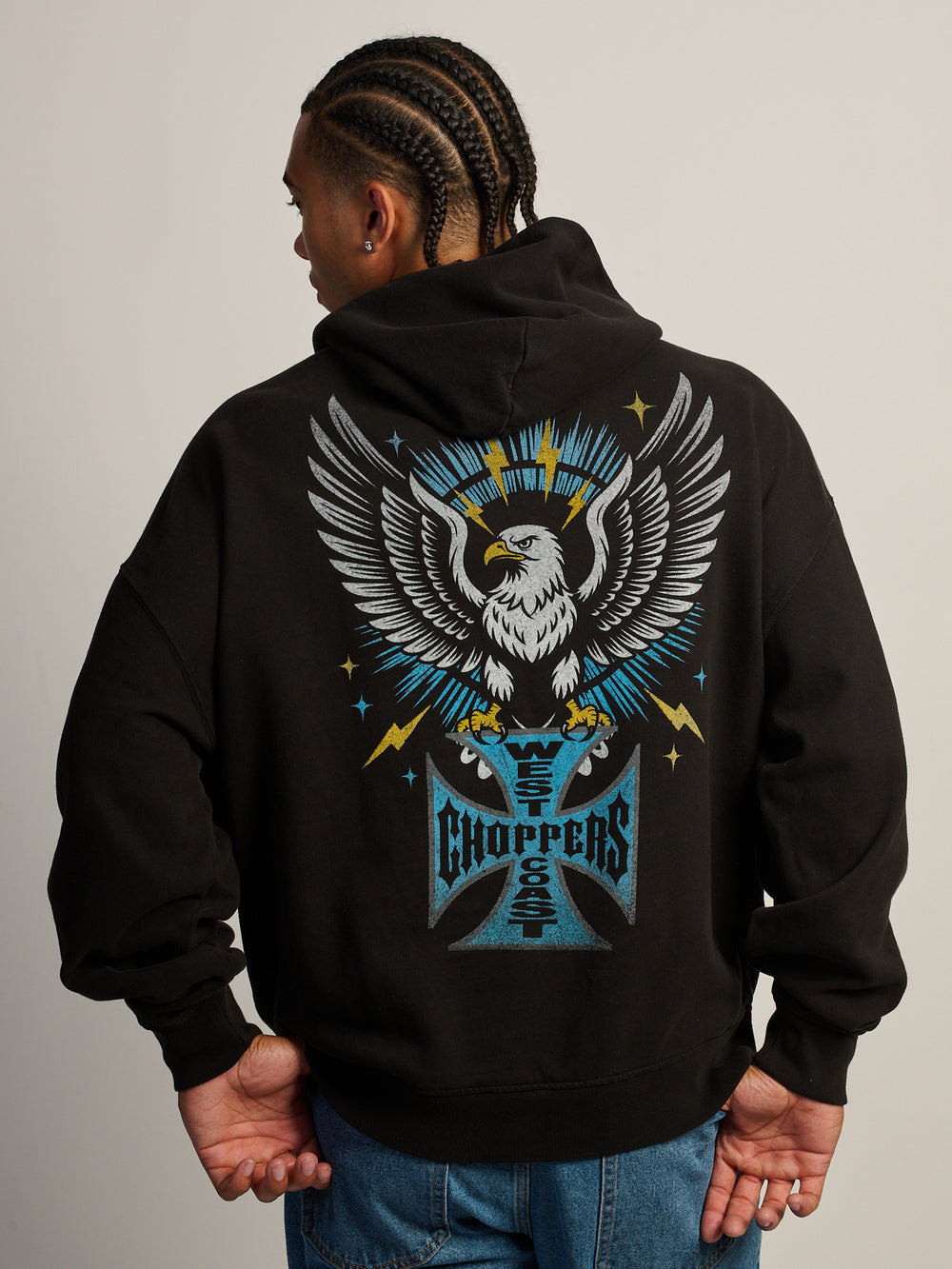 WEST COAST CHOPPERS RELAXED EAGLE PULL OVER HOODIE