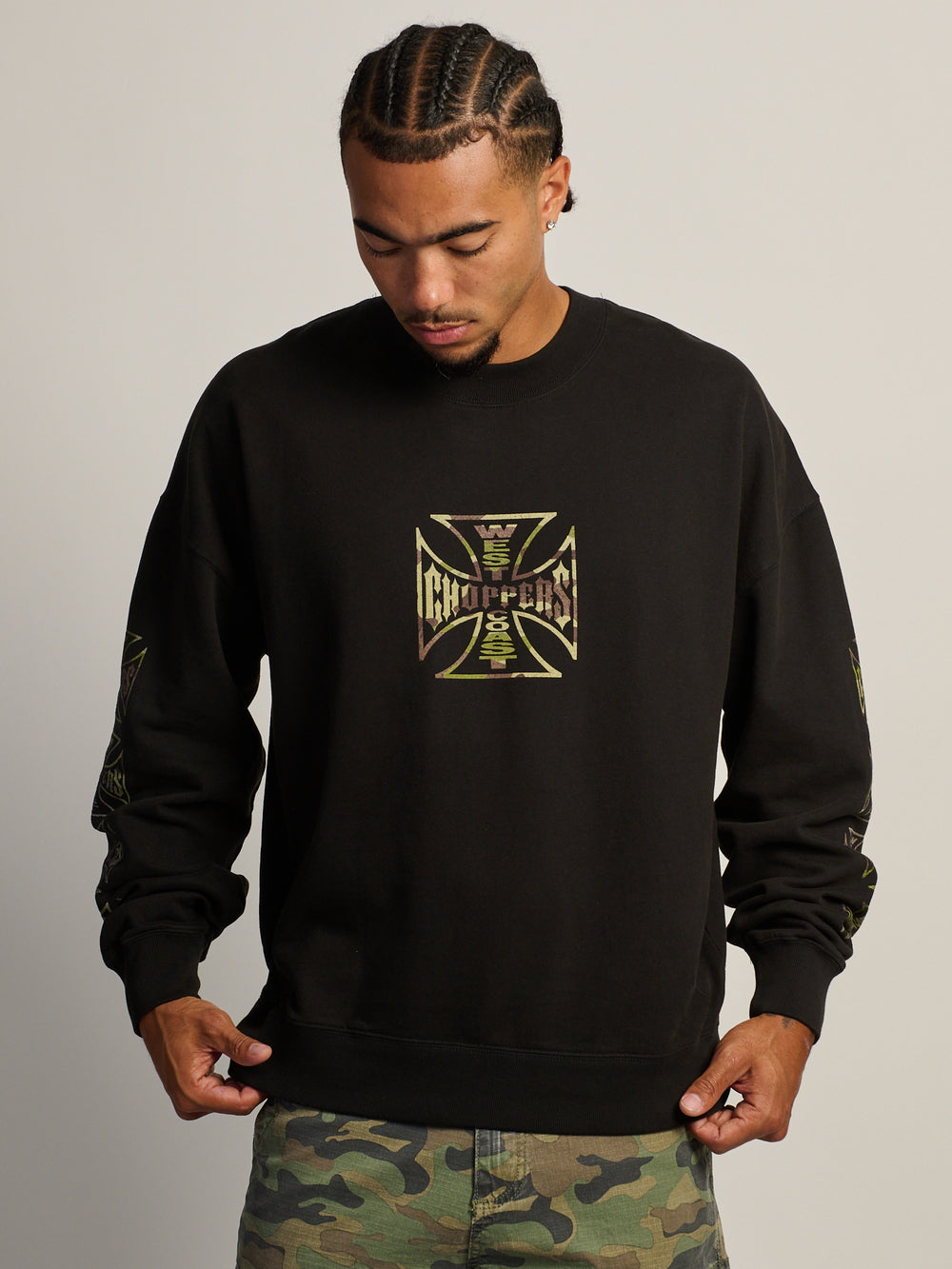 WEST COAST CHOPPERS RELAXED EAGLE PULL OVER HOODIE