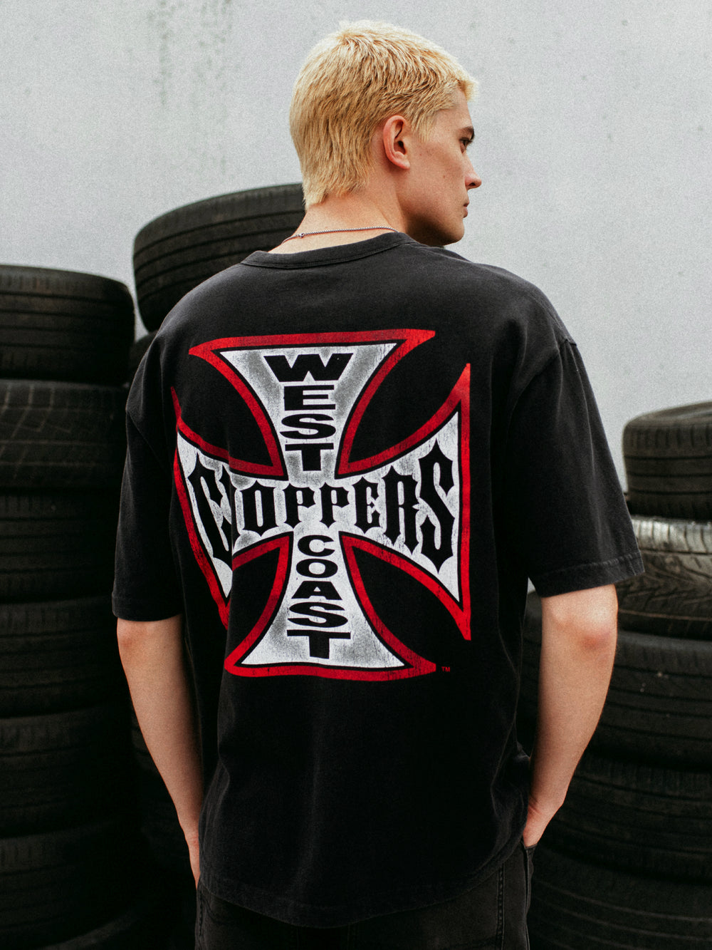 WEST COAST CHOPPERS VINTAGE FOOTBALL T-SHIRT