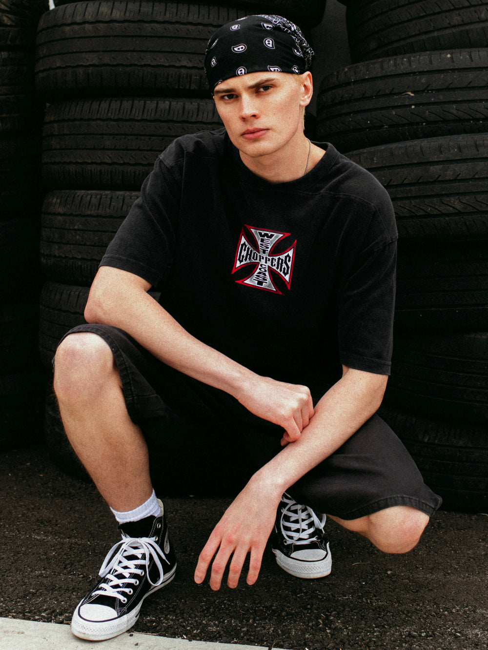 WEST COAST CHOPPERS VINTAGE FOOTBALL T-SHIRT