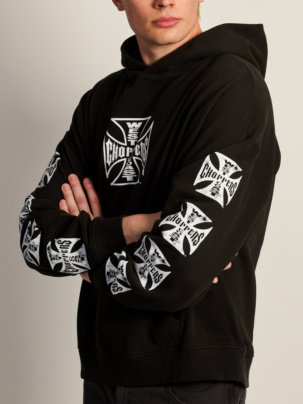 WEST COAST CHOPPERS CROSS RELAXED PULLOVER HOODIE