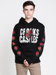 CROOKS & CASTLES MENS ROSES BLOCK PULLOVER HOODIE - BLACK - CLEARANCE - Boathouse