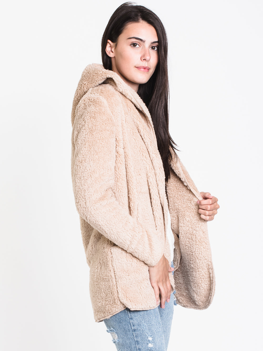 MANTEAU SHERPA À CAPUCHE POUR FEMMES - SND - LIQUIDATION