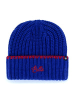 47 BLANKET STITCH CUFF KNIT BILLS BEANIE - BLUE
