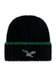 47 BLANKET STITCH CUFF KNIT EAGLES BEANIE - BLACK