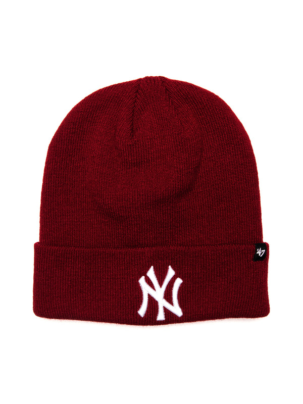47 NY YANKEES RAISED CUFF KNIT BEANIE - RED