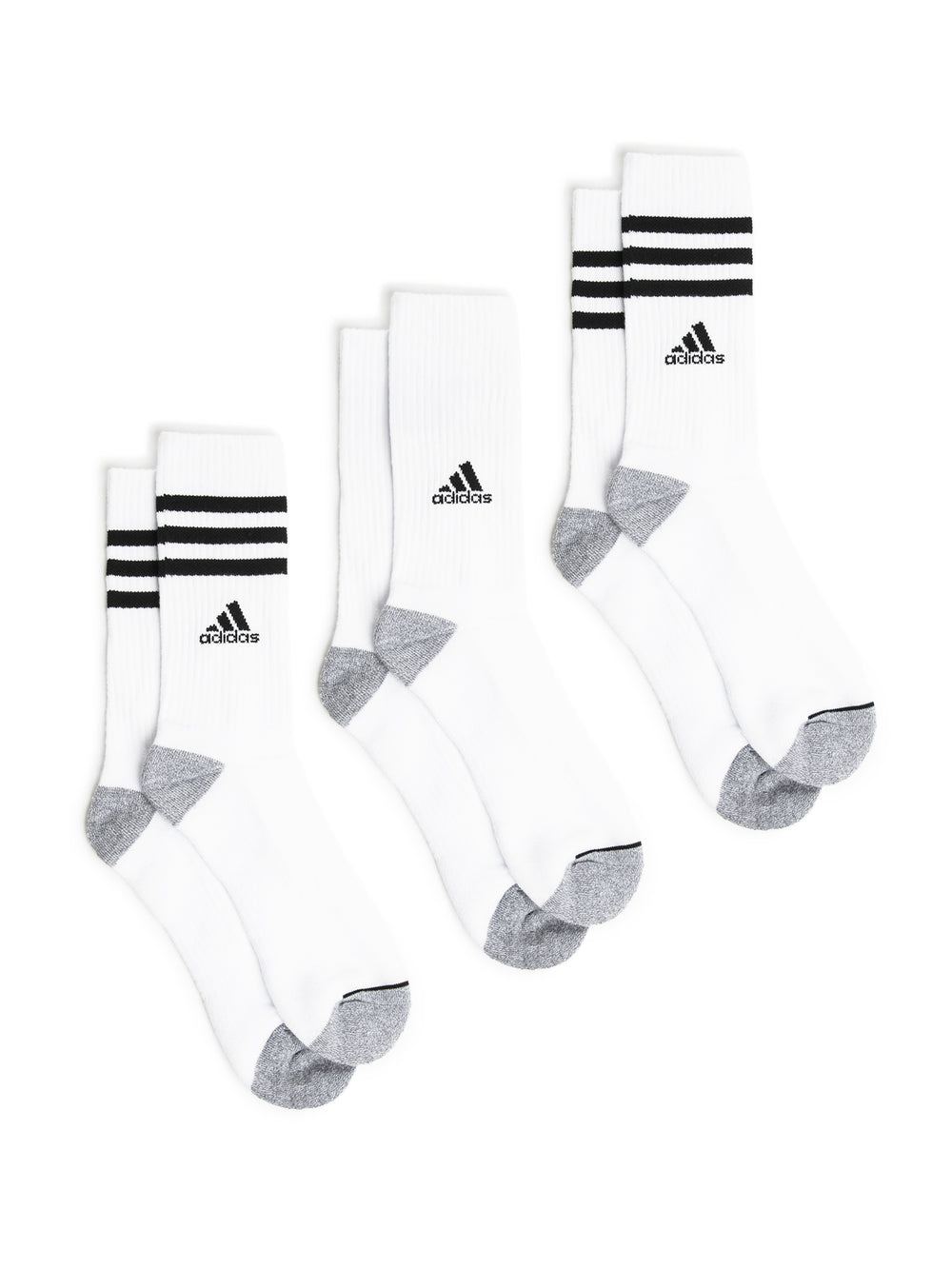 CHAUSSETTES ADIDAS CUSHIONED 3 STRIPE 3.0 CREW 3 PACK