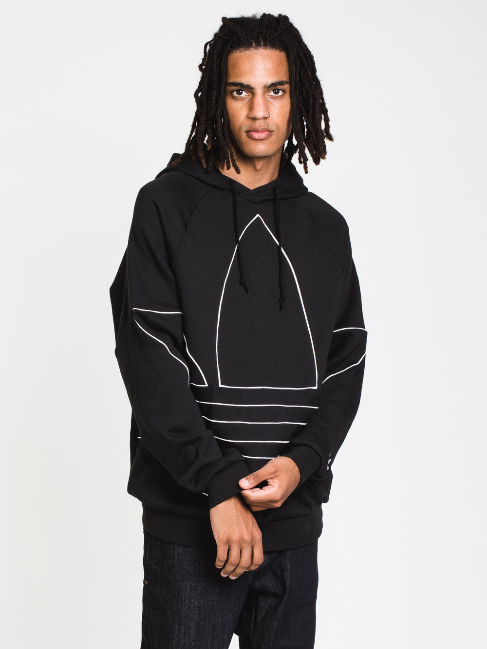 ADIDAS BIG TREFOIL OUT PULLOVER HOODIE - DESTOCKAGE
