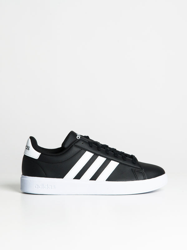 MENS ADIDAS GRAND COURT 2.0 SNEAKER - CORE BLACK/CLOUD WHITE