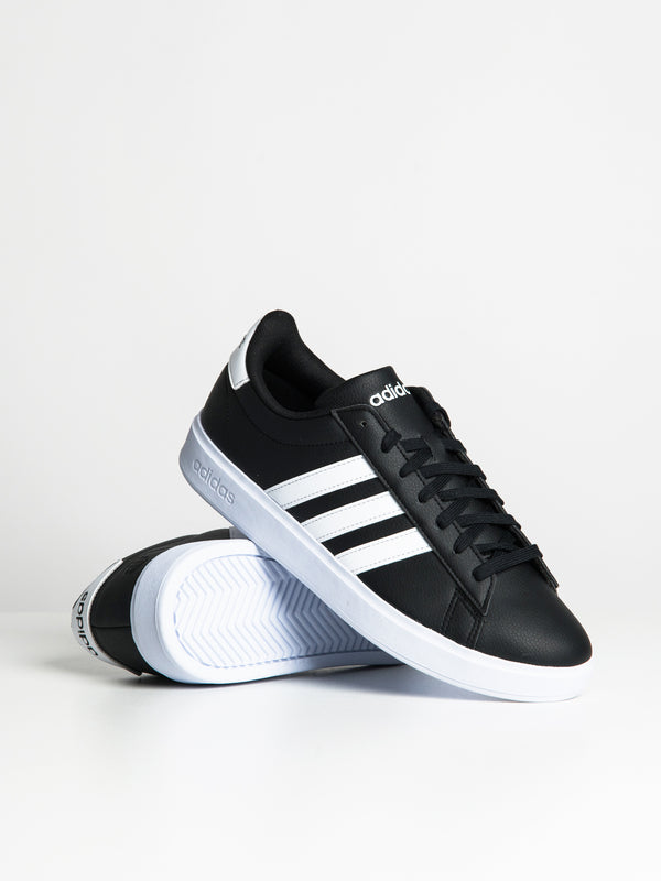 MENS ADIDAS GRAND COURT 2.0 SNEAKER - CORE BLACK/CLOUD WHITE