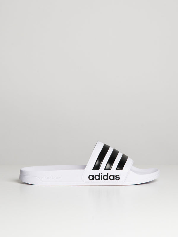MENS ADIDAS ADILETTE SHOWER SLIDES - CLOUD WHITE/CORE WHITE