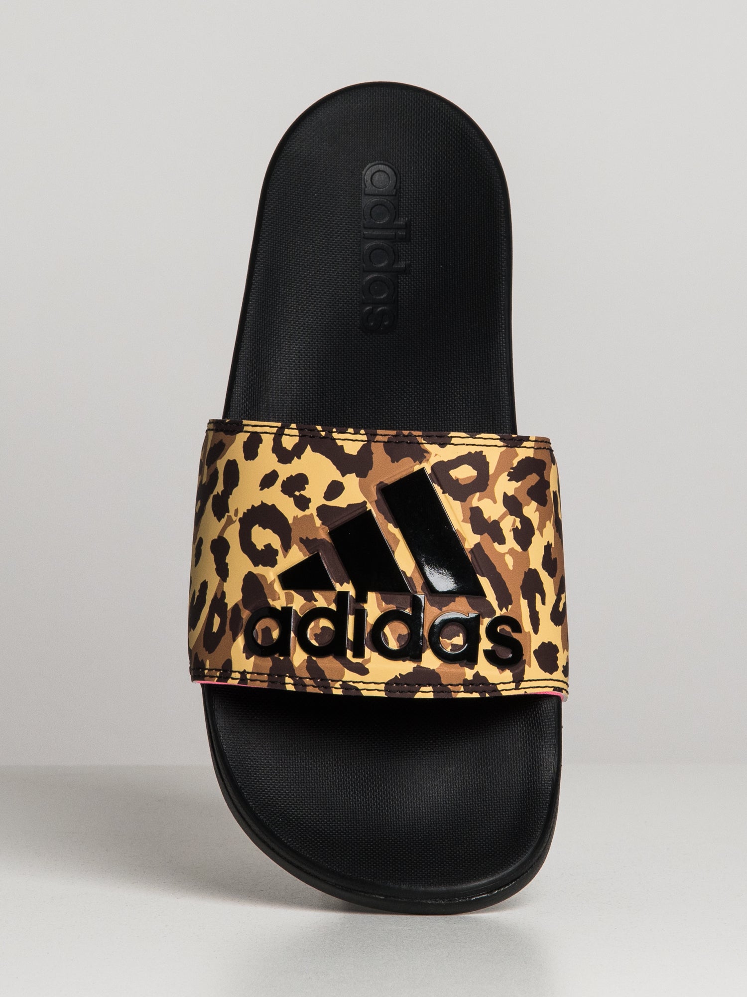 Adidas leopard print discount sliders