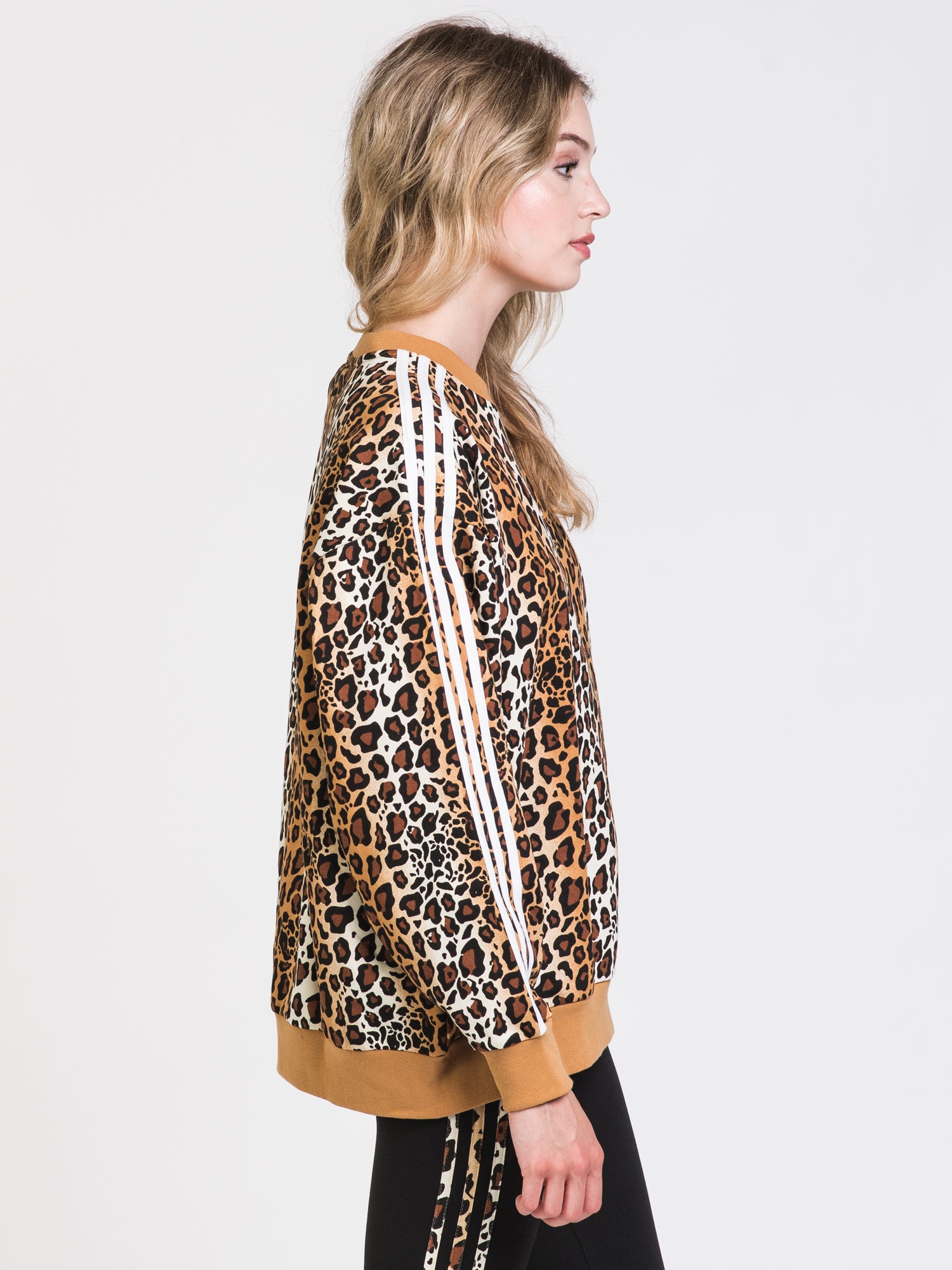 Adidas leopard best sale print sweater