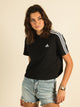 ADIDAS ADIDAS 3-STRIPES CROPPED T-SHIRT - CLEARANCE - Boathouse