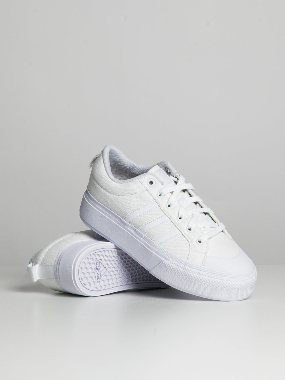  adidas Women's Bravada 2.0 Skate Shoe, White/White/Chalk  White, 10