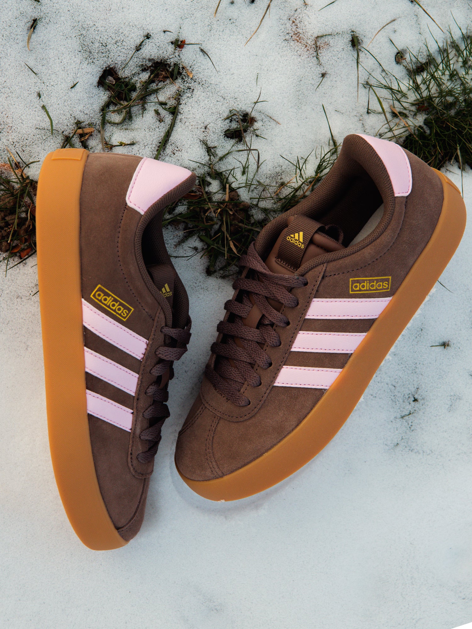 WOMENS ADIDAS VL COURT 3.0 - BROWN/PINK