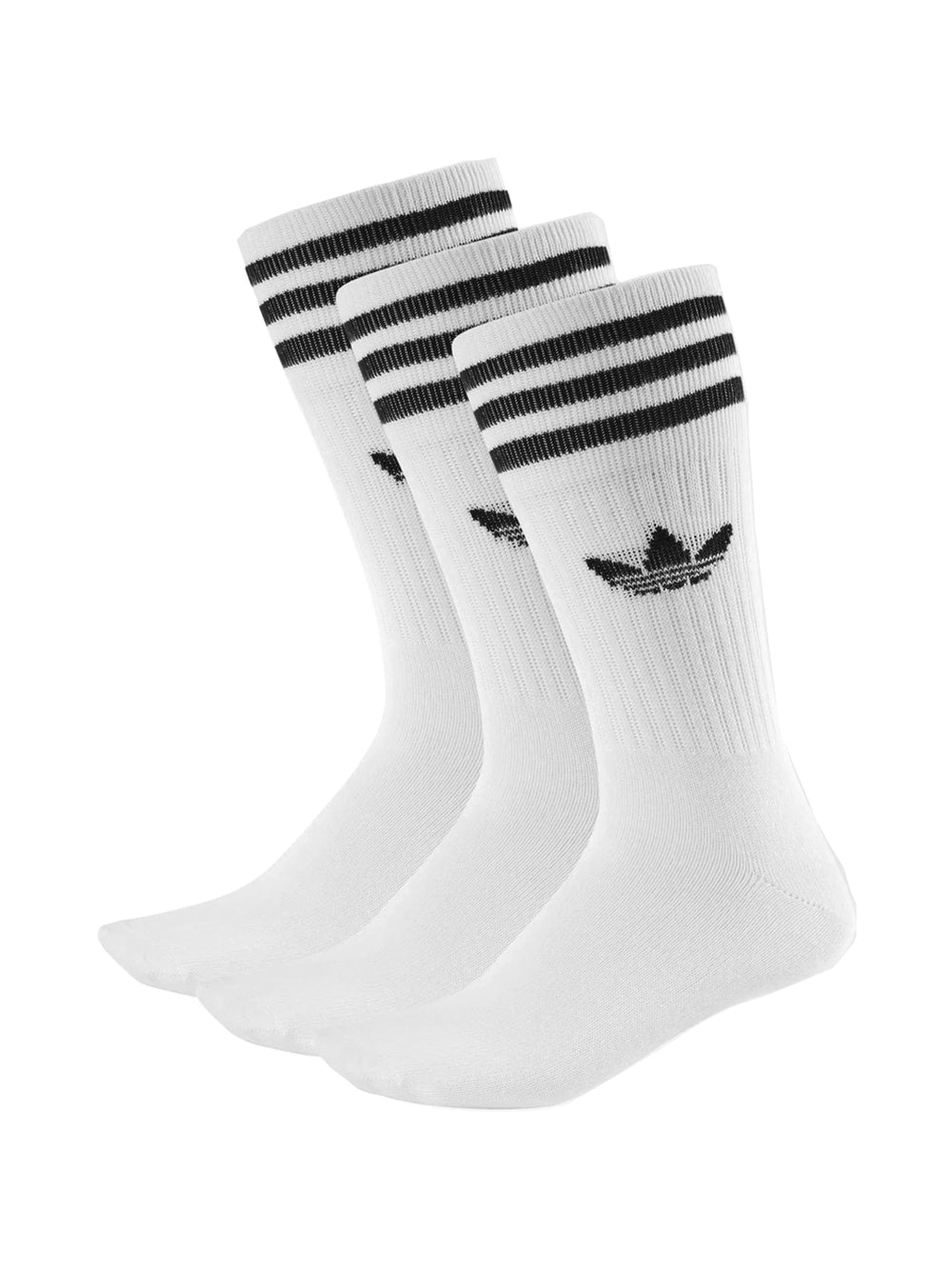 ADIDAS SOLID CREW 3 PACK SOCKS   - CLEARANCE