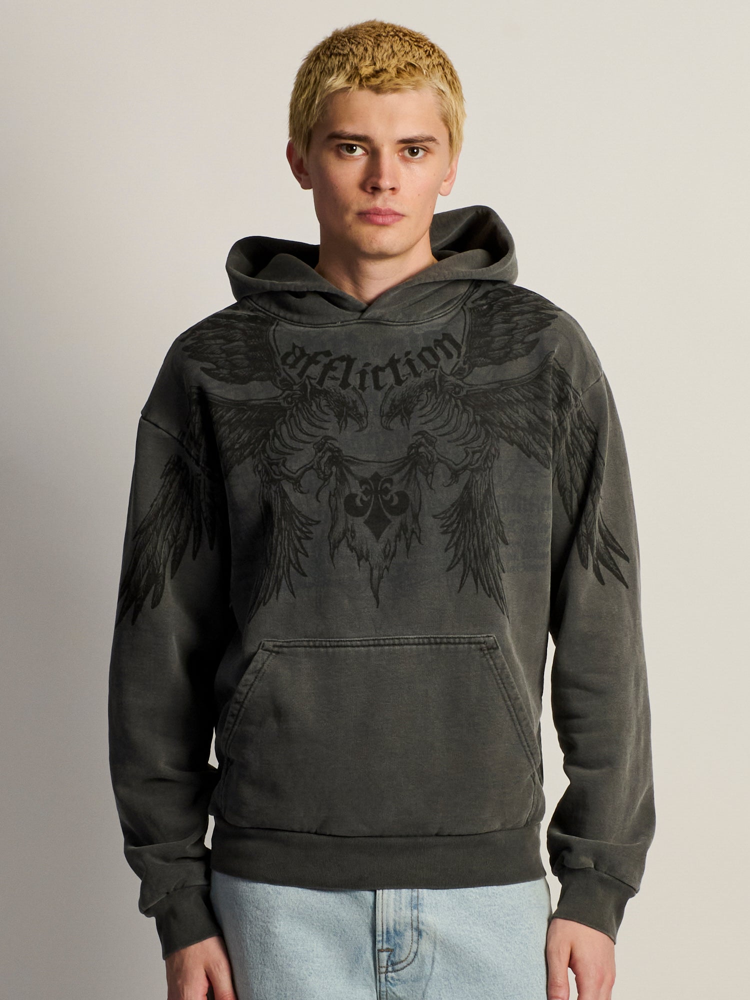 AFFLICTION BIRDS OF PREY PULLOVER HOODIE