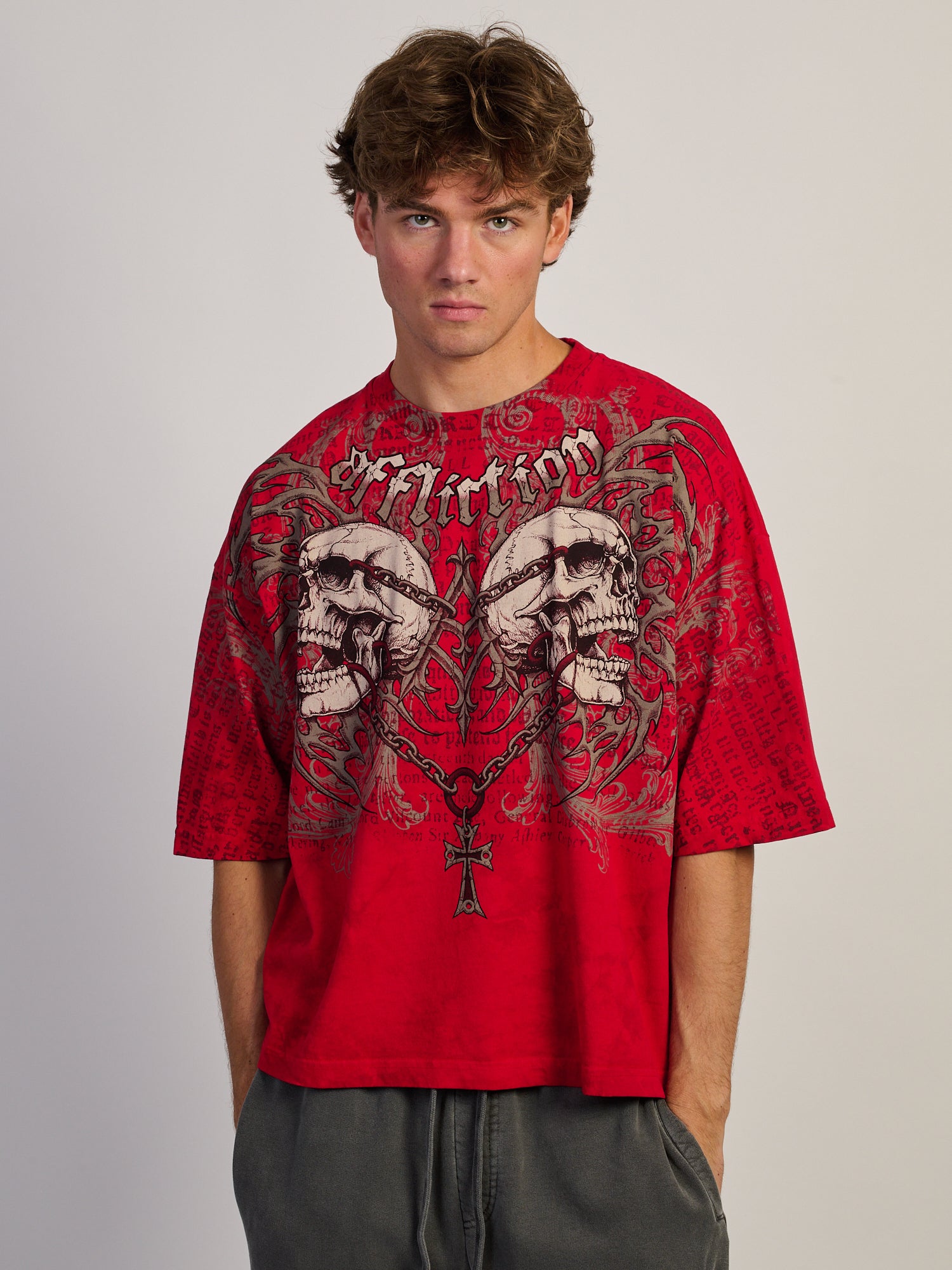T-SHIRT BOXY CRÂNES D'AFFLICTION