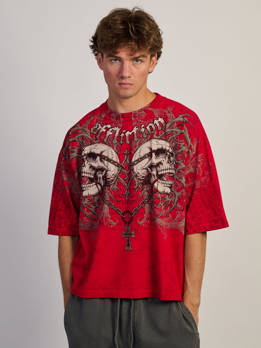 T-SHIRT BOXY CRÂNES D'AFFLICTION