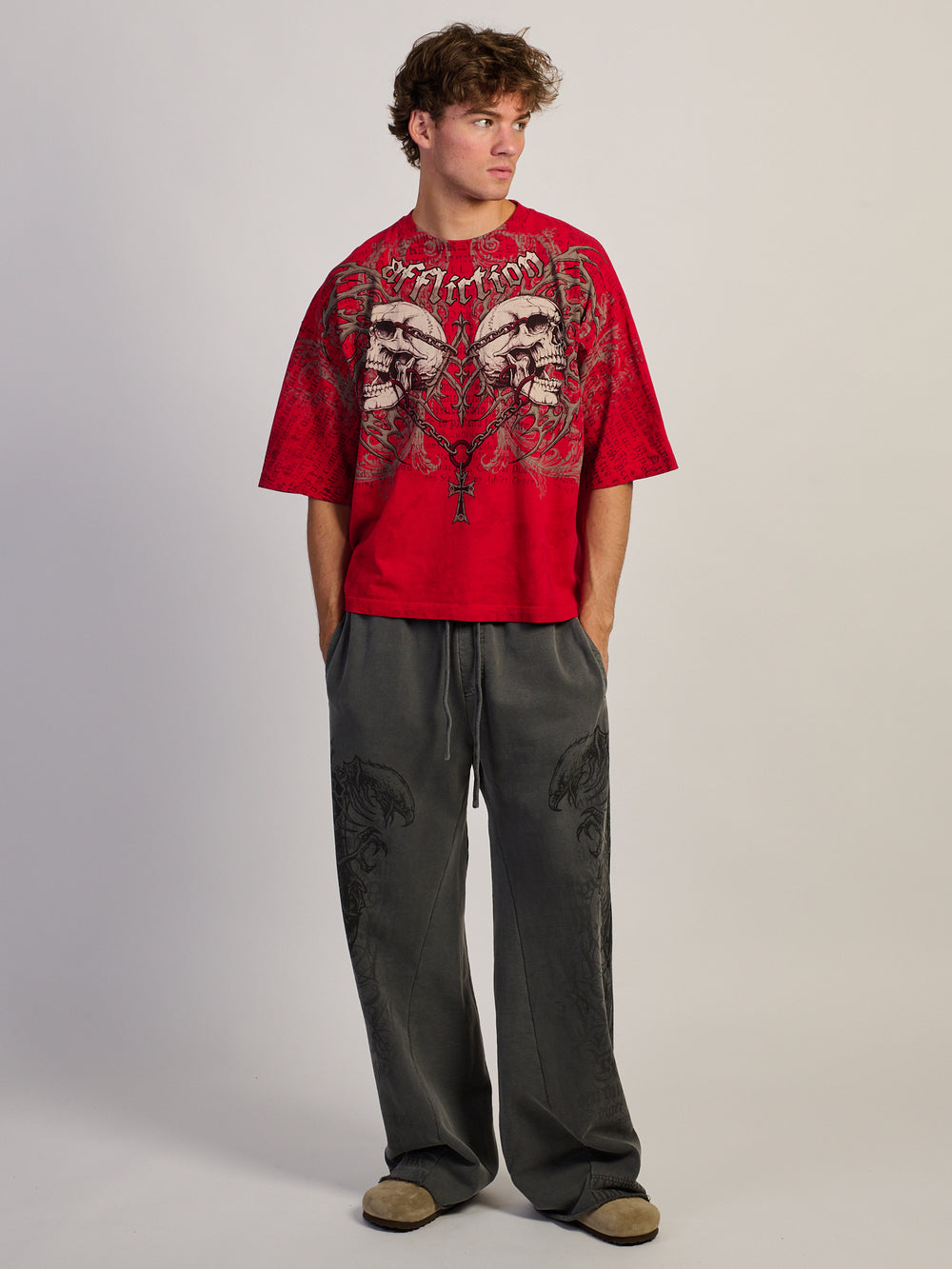 T-SHIRT BOXY CRÂNES D'AFFLICTION