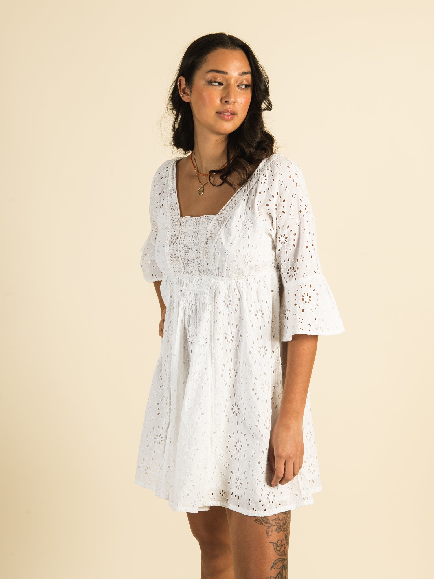 Free people esperanza 2024 eyelet mini dress