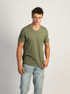 BOATHOUSE VICTOR V-NECK TEE- HEATHER OLIVE - Boathouse