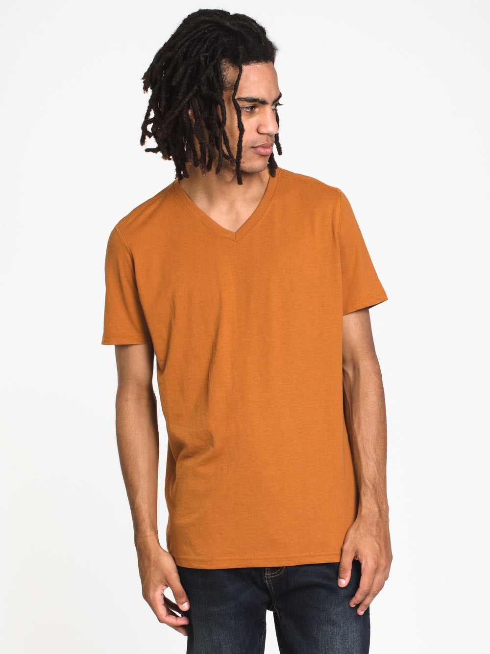 MENS VICTOR V NECK - COCOA - CLEARANCE
