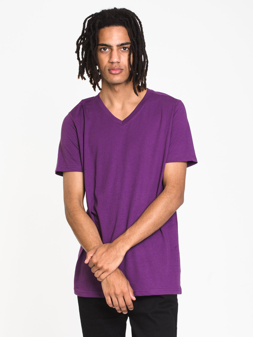 MENS VICTOR V NECK - PURPLE - CLEARANCE