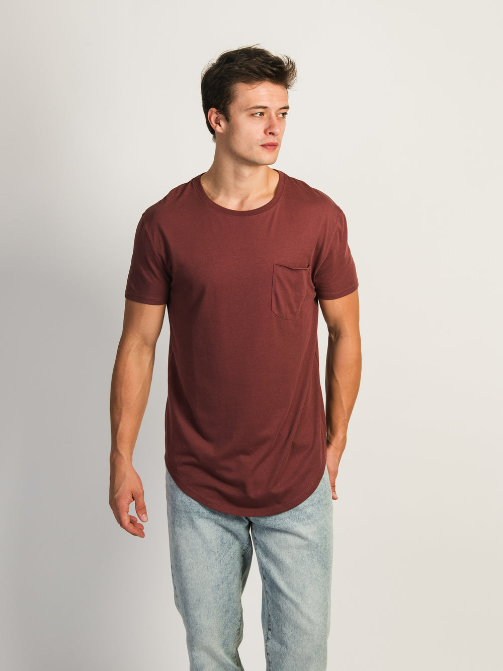 TEE-SHIRT LONGLINE - MAUVE FUMÉ