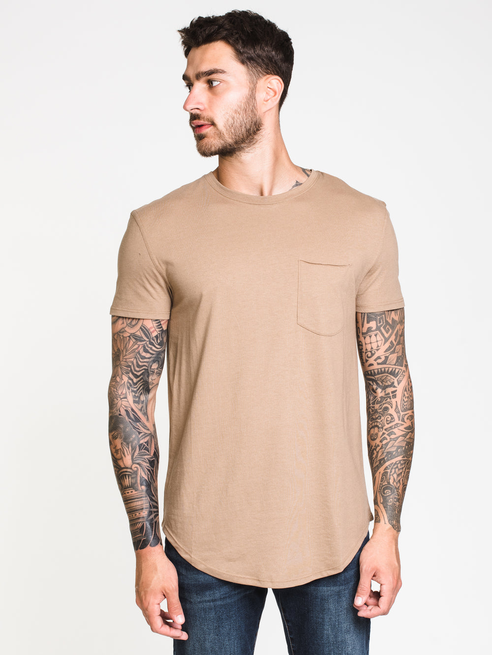 MENS LONGLINE T - CLEARANCE