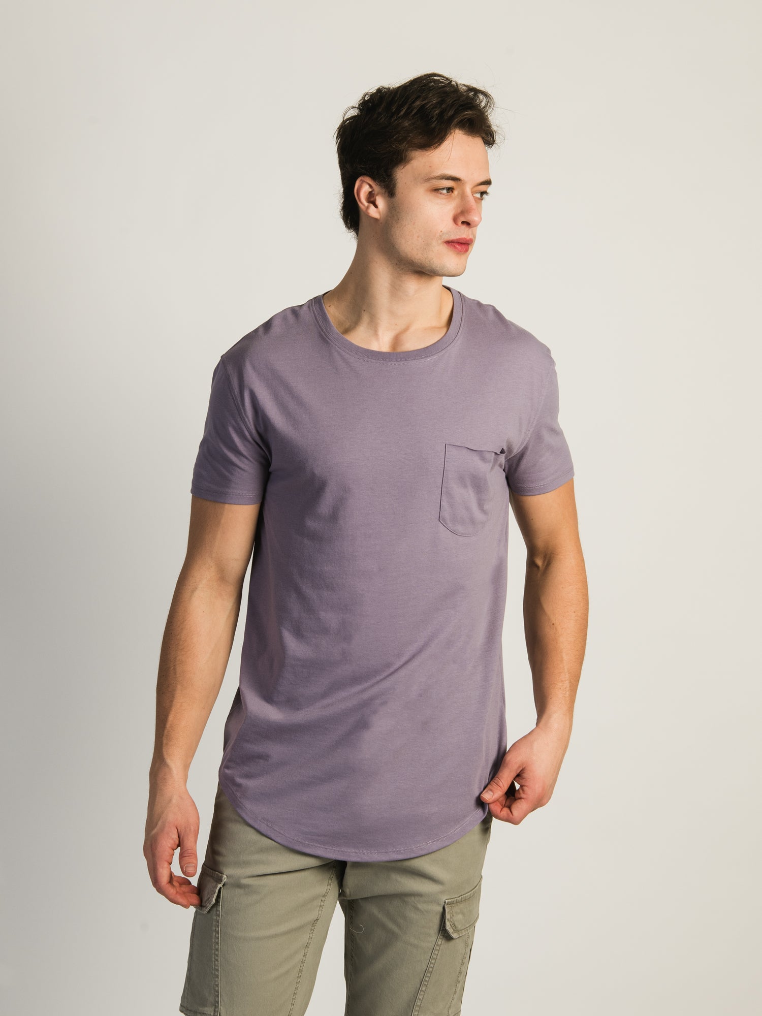 LONGLINE TEE - DUSTY LILAC CLEARANCE