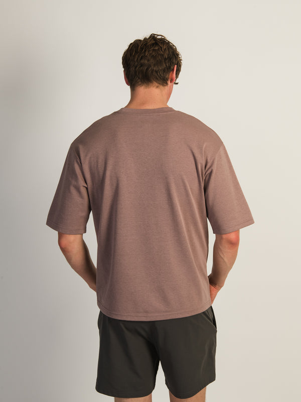 KOLBY KEEP COOL BOXY FIT TEE - BURGUNDY