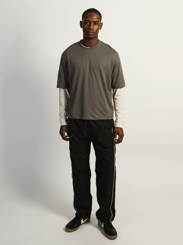 KOLBY SHORT CUT TEE- CHARCOAL