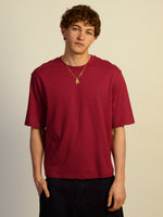 SHORT CUT TEE - CRANBERRY